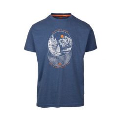 T-shirt Męski Casual Flagel. Niebieskie t-shirty męskie Trespass, m, bez wzorów, z bawełny, casualowe, bez kołnierzyka. Za 58.99 zł.