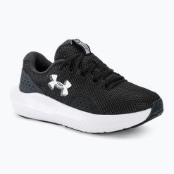 Buty do biegania damskie Under Armour Charged Surge 4. Czarne obuwie sportowe damskie Under Armour, bez wzorów, do biegania. Za 289.99 zł.