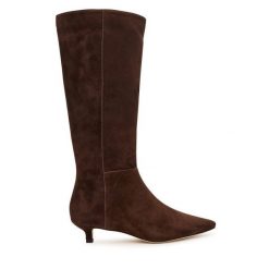 Kozaki LAUREN RALPH LAUREN. Brązowe kozaki damskie Lauren Ralph Lauren, bez obcasa, na szpilce. Za 1,299.00 zł.