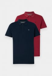 Męska Koszulka Polo Tom Tailor Doublepack Polo Deep Red 1044879 35930. Czerwone koszulki polo męskie Tom Tailor, m, bez wzorów, bez ramiączek. Za 129.99 zł.