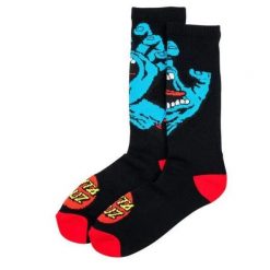 Skarpety Santa Cruz Screaming Hand czarne. Czarne skarpety męskie SANTA CRUZ, bez wzorów. Za 80.37 zł.