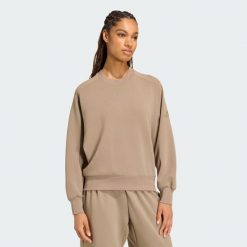 Bluza Soft Lux Loose. Zielone bluzy damskie Adidas, xs, bez wzorów, z bawełny, bez kaptura. Za 299.00 zł.