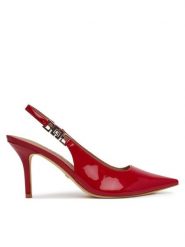 Guess Szpilki FLTNS5 PAF05 Czerwony. Czerwone szpilki damskie Guess, z aplikacjami, z lakierowanej skóry, bez obcasa, bez zapięcia. Za 489.99 zł.