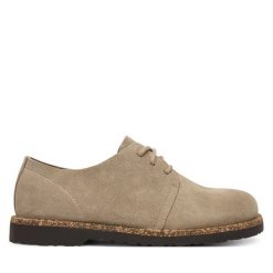 Półbuty Birkenstock. Brązowe półbuty na co dzień męskie Birkenstock, bez zapięcia. Za 639.99 zł.