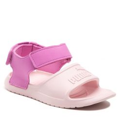Sandały Puma. Czerwone sandały dziewczęce Puma, bez zapięcia. Za 79.99 zł.