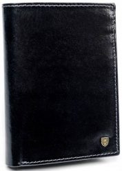 Portfel skórzany Rovicky [DH] D1072-RVT czarny. Czarne portfele męskie ROVICKY, bez wzorów, ze skóry. Za 74.00 zł.