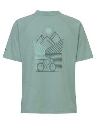 Koszulka damska Cyclist Casual Shirt. Zielone koszulki sportowe damskie Vaude, bez wzorów, z materiału, bez kołnierzyka, bez ramiączek, na fitness i siłownię. Za 189.00 zł.