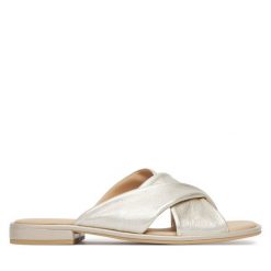 Klapki Caprice. Żółte klapki damskie Caprice, bez wzorów, bez obcasa. Za 299.99 zł.