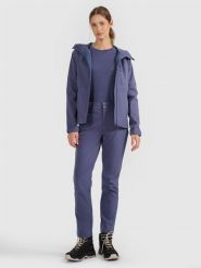 4F Spodnie trekkingowe softshell membrana 10000 damskie - granatowe XL. Niebieskie spodnie materiałowe damskie 4f, s, bez wzorów, z materiału, z podwyższonym stanem. Za 299.99 zł.