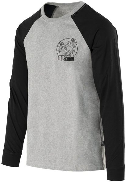 Helikon-Tex T-shirt Long Sleeve (Old School) - Mid Grey Melang. Szare bluzki z długim rękawem męskie HELIKON-TEX, m, bez wzorów, bez kołnierzyka. Za 102.36 zł.