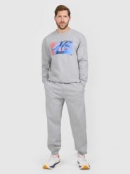 4F Spodnie dresowe joggery męskie - szare XL. Szare spodnie sportowe męskie 4f, m, bez wzorów, z dresówki, na fitness i siłownię. Za 159.99 zł.