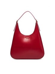 Calvin Klein Torebka Ck Medium Shoulder Bag LV04F3522G Czerwony. Czerwone torebki do ręki damskie Calvin Klein, bez wzorów, ze skóry, bez dodatków. Za 569.99 zł.