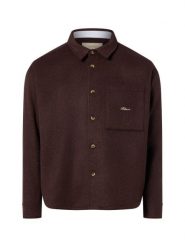 BLKVIS Męska kurtka koszulowa z wełną Mężczyźni Comfort Fit Sztuczne włókno brązowy marmurkowy, L. Brązowe kurtki męskie BLKVIS, l, bez wzorów, z wełny, bez kaptura. Za 399.95 zł.