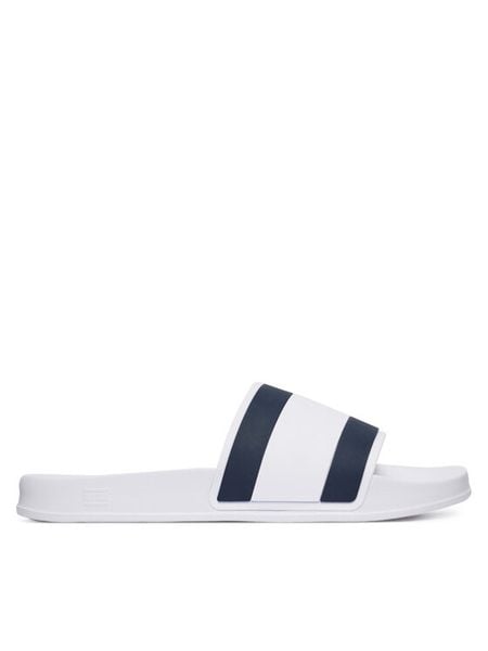 Tommy Hilfiger Klapki Core Hilfiger Flag Pool Slide FM0FM05798 Biały. Białe klapki męskie Tommy Hilfiger, ze skóry. Za 153.99 zł.