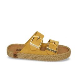 Klapki damskie skórzane Sydney. Zielone klapki damskie Aulp, bez wzorów, z gumy, boho, bez obcasa, na płaskiej podeszwie. Za 239.99 zł.