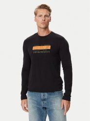 EA7 Emporio Armani Longsleeve 7M002417 AF10373 UC001 Czarny Slim Fit. Czarne bluzki z długim rękawem męskie EA7 Emporio Armani, m, bez wzorów, z bawełny, bez kołnierzyka. Za 309.99 zł.
