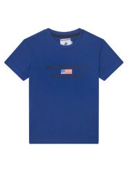 Beverly Hills Polo Club T-Shirt P-SS26B-TS0132 Niebieski Regular Fit. Niebieskie t-shirty dla chłopców Beverly Hills Polo Club, bez wzorów, z bawełny, bez ramiączek. Za 119.99 zł.