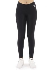 Legginsy z bawełna z krój slim na co dzień. Czarne legginsy sportowe damskie LEONE 1947 APPAREL, xs, bez wzorów, z bawełny, na fitness i siłownię. Za 164.19 zł.