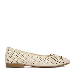 Baleriny Lasocki. Brązowe baleriny damskie Lasocki, bez wzorów, bez obcasa. Za 199.99 zł.