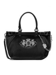 Juicy Couture Torebka CEO-BIJXT8987WZC Czarny. Czarne torebki do ręki damskie Juicy Couture, bez wzorów, z materiału, bez dodatków. Za 449.99 zł.