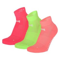 Skarpetki do jogi - Uniseks - Multi neonowe - 3 pary do jogi. Żółte skarpety damskie XTREME, bez wzorów, z materiału. Za 121.30 zł.