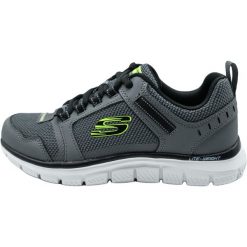 Buty do chodzenia męskie Skechers Track Knockhill. Czarne buty sportowe męskie Skechers, bez zapięcia, trekkingowe. Za 249.99 zł.