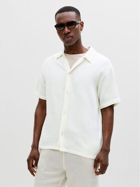 Jack & Jones Koszula Nantucket 12291812 Beżowy Regular Fit. Brązowe koszule męskie Jack & Jones, m, bez wzorów, z bawełny, bez kołnierzyka, bez ramiączek. Za 107.99 zł.