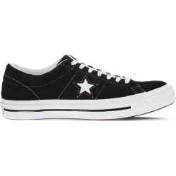 Converse czarne One Star '74 Premium Suede Black. Czarne trampki i tenisówki damskie Converse, bez wzorów, z gumy, retro, bez zapięcia. W wyprzedaży za 299.00 zł.
