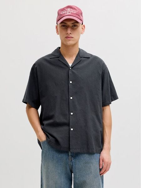 Jack & Jones Koszula Breeze 12288594 Czarny Relaxed Fit. Czarne koszule męskie Jack & Jones, m, bez wzorów, z bawełny, bez kołnierzyka, bez ramiączek. Za 93.99 zł.