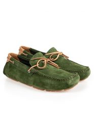Geox Mokasyny "Melbourne" | U022TA 00022 | Mężczyzna | Zielony. Zielone mokasyny męskie Geox, ze skóry, eleganckie. W wyprzedaży za 369.00 zł.