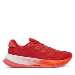 Buty do biegania adidas. Czerwone buty sportowe męskie Adidas, bez zapięcia, do biegania. Za 369.99 zł.