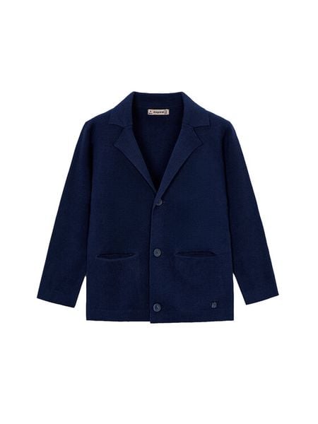 Mayoral Kardigan 3436 Granatowy Regular Fit. Niebieskie swetry dla chłopców Mayoral, bez wzorów, z bawełny, bez kołnierzyka, bez kaptura. Za 144.99 zł.