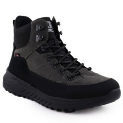 Skórzane trapery męskie wodoodporne szare Rieker U0174-42. Szare śniegowce i trapery męskie Rieker, ze skóry, bez zapięcia. Za 589.00 zł.