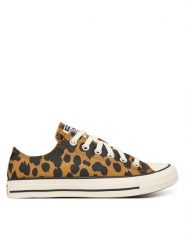 Converse Trampki Chuck Taylor All Star Cow Print A17920C Pomarańczowy. Brązowe trampki i tenisówki damskie Converse, bez wzorów, z materiału, retro, bez zapięcia. Za 329.99 zł.