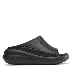 Klapki Crocs. Czarne klapki damskie Crocs, bez wzorów, bez obcasa. Za 159.99 zł.
