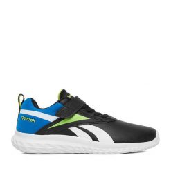 Sneakersy Reebok. Czarne trampki i tenisówki chłopięce Reebok, bez wzorów, bez zapięcia. Za 209.99 zł.