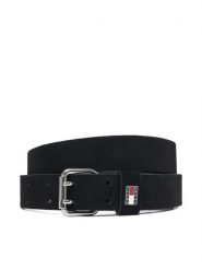 Tommy Jeans Pasek Tjw Square 3.0 Suede AW0AW19300 Czarny. Czarne paski damskie Tommy Jeans, bez wzorów, z jeansu. Za 189.99 zł.