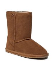 EMU Australia Śniegowce Wallaby Lo Teens T10102 Brązowy. Brązowe buty zimowe dziewczęce Emu Australia, ze skóry, bez zapięcia. Za 439.99 zł.