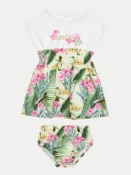 Guess Sukienka codzienna A4GK09 K6YW0 Kolorowy Regular Fit. Sukienki dla dziewczynek Guess, z aplikacjami, z bawełny, bez ramiączek. Za 369.99 zł.