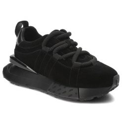 Czarne Sneakersy Artiker Modne Obuwie Damskie Na Platformie. Czarne półbuty damskie Artiker, bez wzorów, eleganckie, bez obcasa, na platformie, bez zapięcia. Za 279.00 zł.