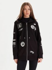 MICHAEL Michael Kors Bluza MF551WQ4MY Czarny Relaxed Fit. Czarne bluzy damskie MICHAEL Michael Kors, xxs, bez wzorów, z bawełny, bez kaptura. Za 859.99 zł.