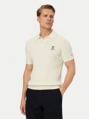 Tommy Hilfiger Polo MW0MW42788 Kremowy Regular Fit. Białe koszulki polo męskie Tommy Hilfiger, m, bez wzorów, z bawełny, bez ramiączek. Za 569.99 zł.