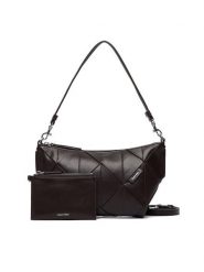Calvin Klein Torebka Woven Shoulder Bag LV04F3546G Brązowy. Brązowe torebki do ręki damskie Calvin Klein, bez wzorów, ze skóry, bez dodatków. Za 569.99 zł.
