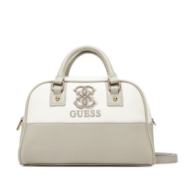 Torebka Guess. Szare torebki do ręki damskie Guess, z aplikacjami, klasyczne, bez dodatków. Za 279.99 zł.