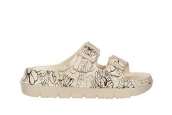 Klapki Laura Vita Nuon 17 Beige 202060, Beżowy, Tworzywo - 37. Brązowe klapki damskie Laura Vita, bez wzorów, z materiału, eleganckie, bez obcasa. W wyprzedaży za 89.10 zł.