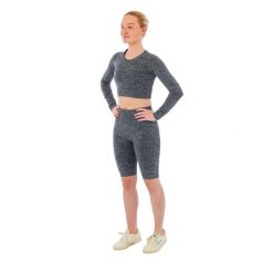 Damski zestaw sportowy Xtreme - krótkie spodenki + sportowy Croptop - Antracyt. Brązowe legginsy damskie XTREME SOCKSWEAR, l, bez wzorów, krótkie, na fitness i siłownię. W wyprzedaży za 190.74 zł.