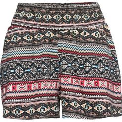 Spodenki dresowe bonprix czarny z nadrukiem. Czarne spodnie dresowe damskie bonprix, z nadrukiem, z dresówki. Za 34.99 zł.