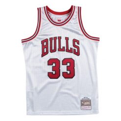 Jersey Chicago Bulls 1997-98 Scottie Pippen Platinum. Szare koszulki sportowe męskie Mitchell & Ness, bez wzorów, z jersey, bez kołnierzyka, bez ramiączek, do koszykówki. Za 597.00 zł.