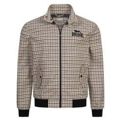 Kurtka Lonsdale Classic Check. Brązowe kurtki męskie Lonsdale, m, bez wzorów, z bawełny, bez kaptura. Za 479.50 zł.