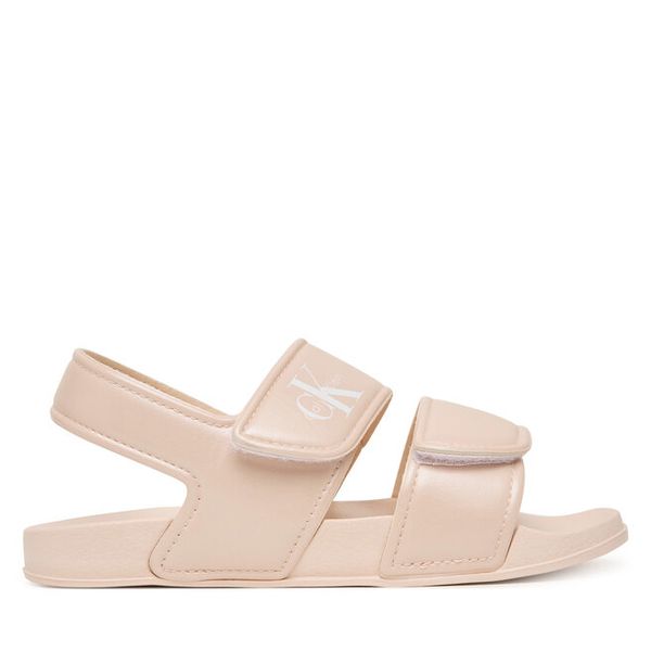 Sandały Calvin Klein. Czerwone sandały dziewczęce Calvin Klein, bez zapięcia. Za 215.99 zł.